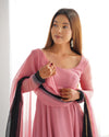 Trending Onion Pink Pure Georgette Anarkali Gown