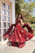 Designer Maroon Embroidered Anarkali Suit Set for Women