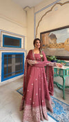 Meera Pink Stylish and designer Anarkali Suit Set