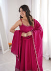 Noorani Pink Ethnic Gown with Dupatta