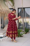 Sunehri Maroon Suit Set