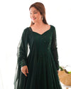 Green Embroidered Georgette Suit Set