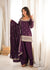 Women's Purple Embroidered Punjabi Suit Set with Dupatta