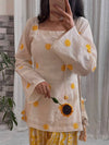 Sunshine Yellow Floral Kurta Co-Ord Set for Women