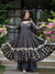 Elegant Charcoal Embroidered Anarkali Suit Set with Dupatta