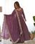 Divine Wine Colored Heavy Roman Silk Chanderi Anarkali Gown