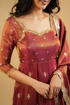 Saakshi`s cosmo Slit Anarkali Premium Suit Set