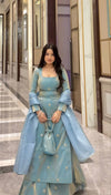 Jiya Sky Designer Anarkali Suit Set