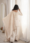 Royal Ivory Punjabi Suit with Embellished Dupatta