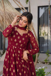 Sunehri Maroon Suit Set