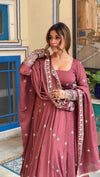 Meera Pink Stylish and designer Anarkali Suit Set