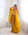 Nilam Yellow Kediya Style Designer Plazzo Pair