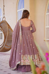 Meera Purple Embroidered Anarkali Suit Set with Dupatta