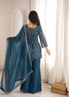 Designer Teal Ethnic Suit Set with Intricate Embroidery
