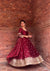 Zareena Maroon Anarkali Suit Set