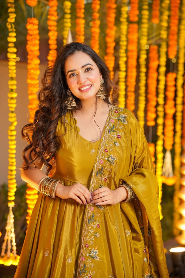 Vanya Haldi Yellow Anarkali Suit Set