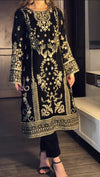 Noorika Black Royal Embroidery Anarkali Suit Set