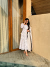 Classic Ivory Floral Anarkali with Dupatta