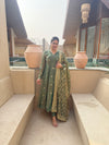 Niva Elegant Olive Green Designer Anarkali Suit Set