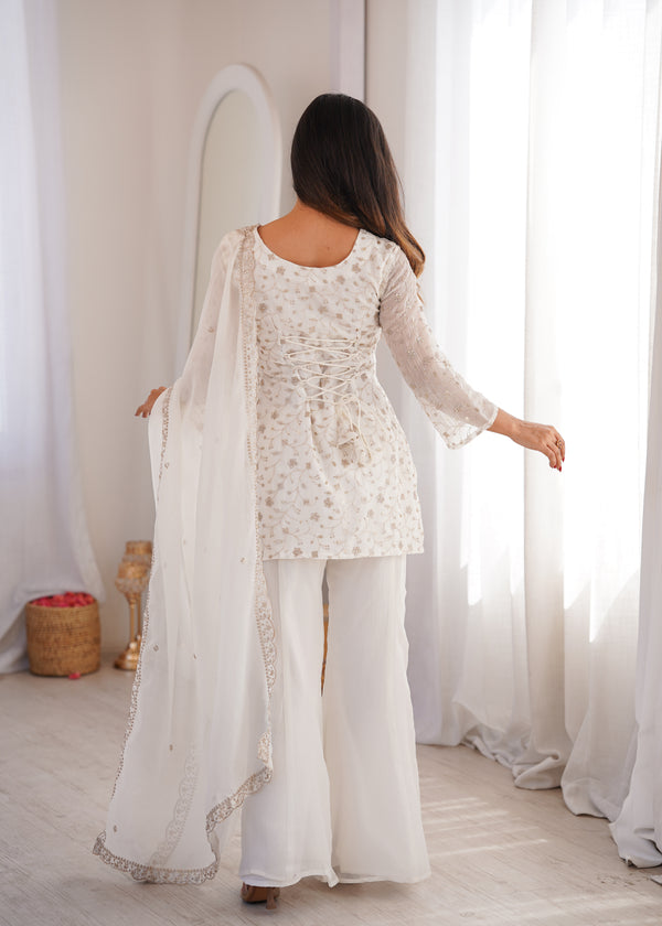 Designer Teal Ethnic Suit Set with Intricate Embroidery