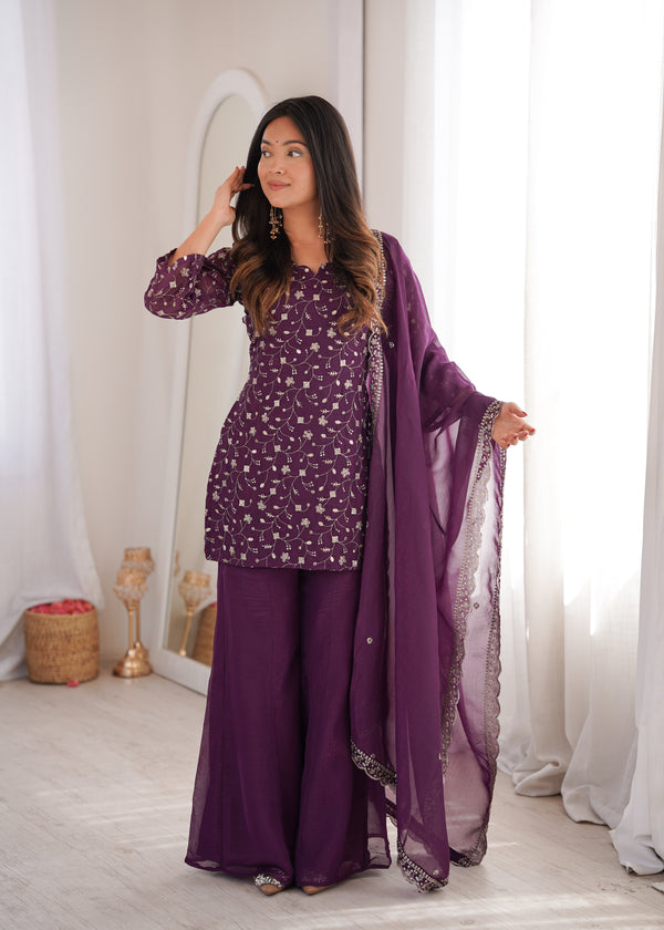Designer Teal Ethnic Suit Set with Intricate Embroidery