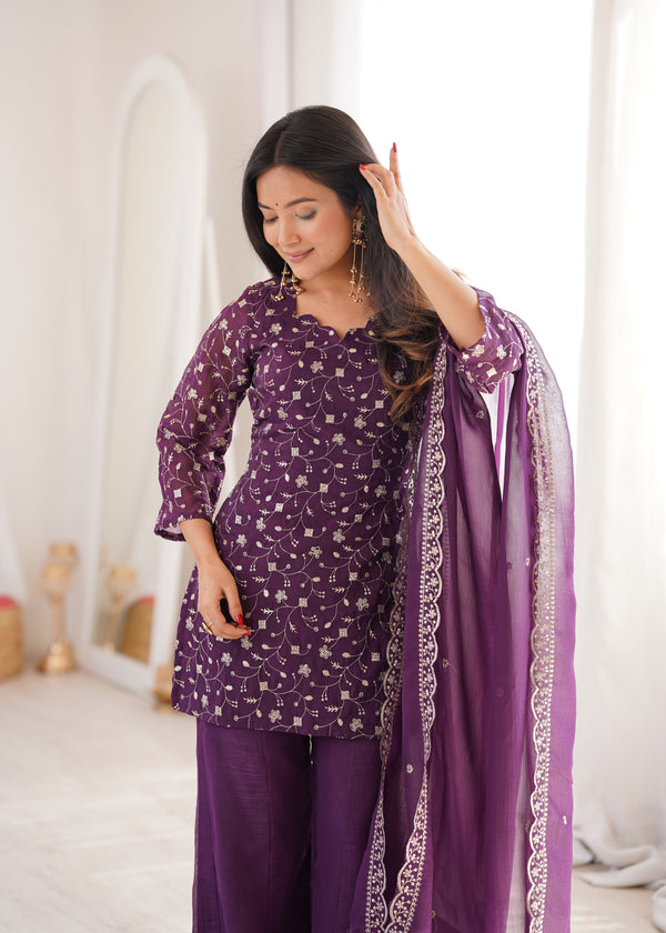 Designer Teal Ethnic Suit Set with Intricate Embroidery