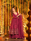 Pink Starfall Wedding Wear Stylish Anarkali Suit Set