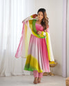 Trending Multi Colour Pure Georgette Anarkali