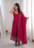 Noorani Pink Ethnic Gown with Dupatta
