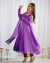 Trending Purple Pure Georgette Anarkali Gown