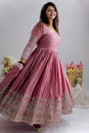 Fawna Pink Anarkali Suit Set with Dupatta
