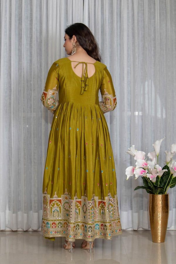 Tulip Designer Cinon Silk Anarkali Suit Set