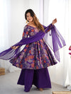 Nilam Purple Kediya Style Designer Plazzo Pair