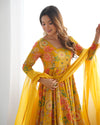 Nilam Yellow Kediya Style Designer Plazzo Pair