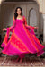 Pink And Red Designer Bandhni Anarkali Suit Set