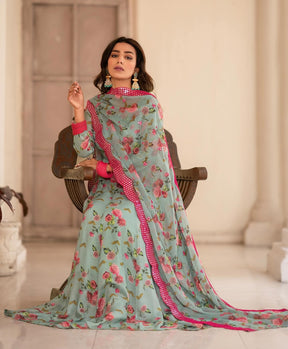 ASTAR GOWN AND DUPATTA SINON FABRIC SUIT SET LW 126