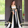 Royal Black & White Embroidered Anarkali Gown with Dupatta