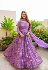 ATISA'S PURPLE COLOURED SUIT SET SC 145