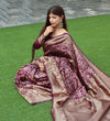 Purple Palkhi Silk Woven Kanjivaram Saree