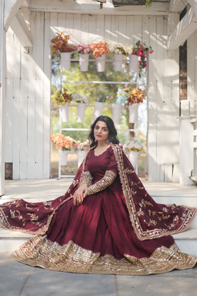 RADIANT DARK MAROON SUIT SET SC 142