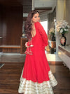 NEHA RED PREMIUM ANARKALI SUIT SET