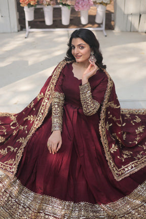 RADIANT DARK MAROON SUIT SET SC 142