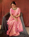 Pink Silk Woven Kanjivaram Saree