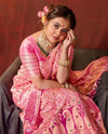 Pink Silk Woven Kanjivaram Saree