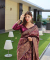 Purple Palkhi Silk Woven Kanjivaram Saree