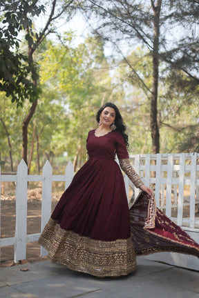 RADIANT DARK MAROON SUIT SET SC 142