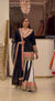 Black Embroidered Kurta Sharara Set with Natural Silk Dupatta