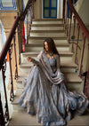 Siya Grey Fancy Embroidered Anarkali Suit Set