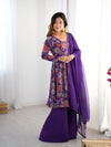 Nilam Purple Kediya Style Designer Plazzo Pair