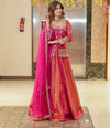 Pink Luxurious Ethnic Lengha Suit Set with Exquisite Embroidery Work